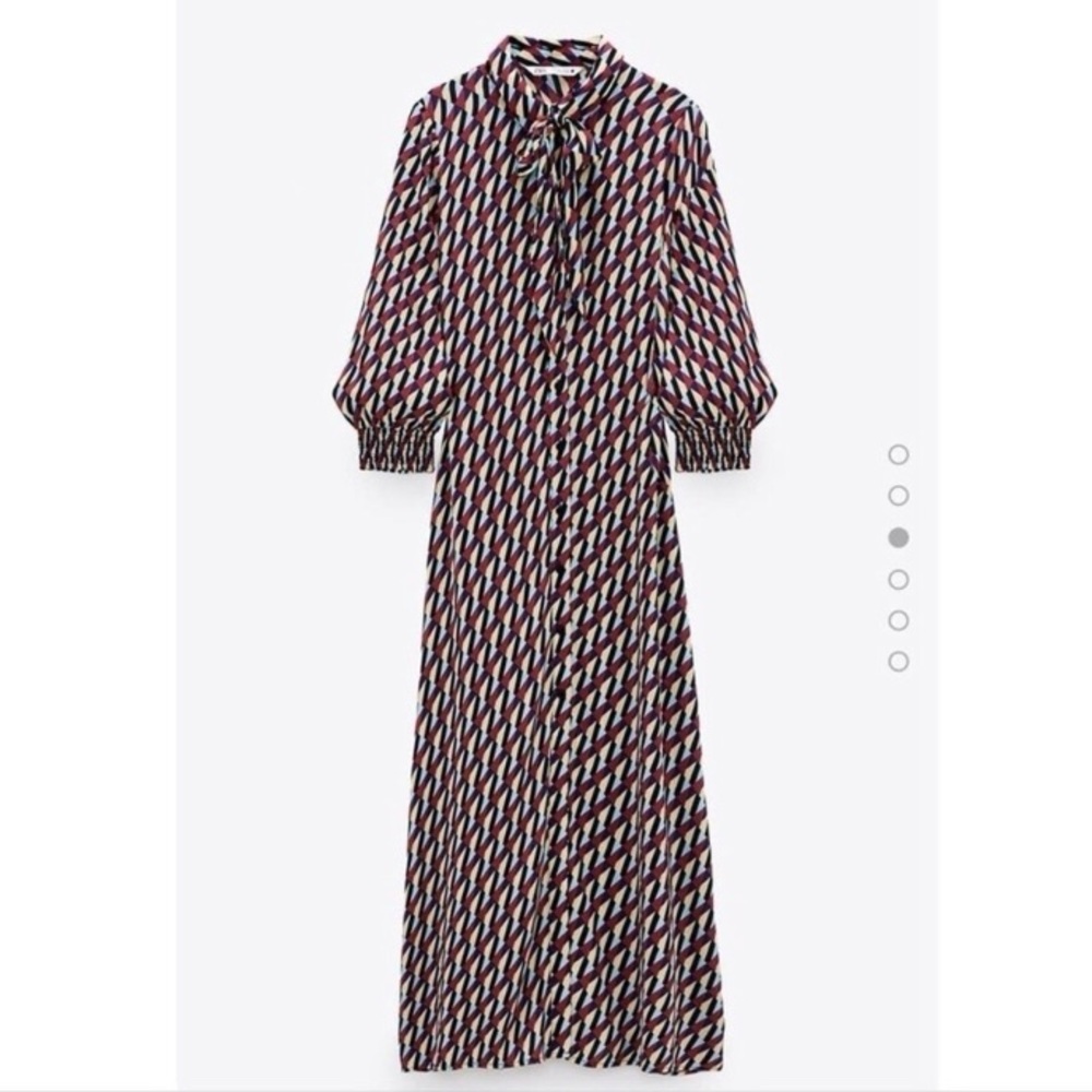 ZARA • Geo Print Sussy Maxi Dress in Geometric Print - Picture 13 of 16